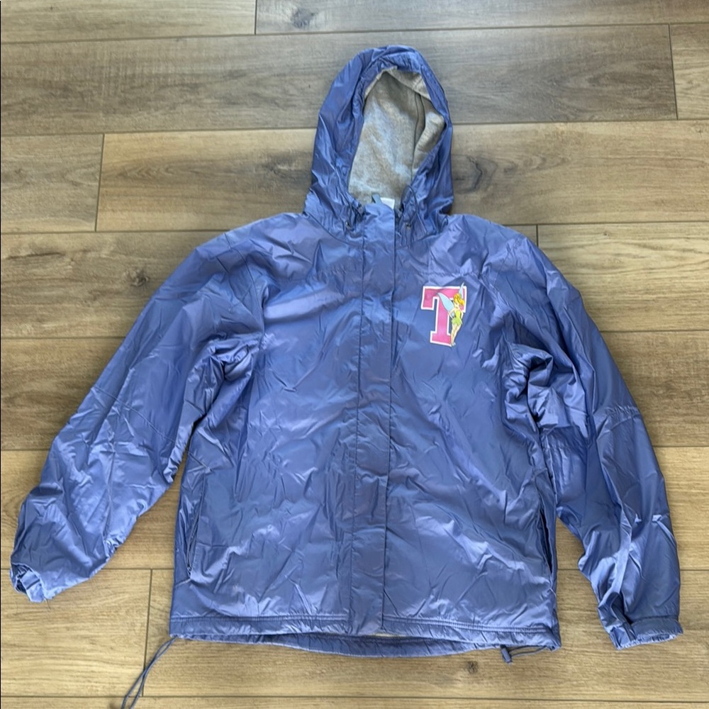Blue Hooded Windbreaker Jacket with Logo